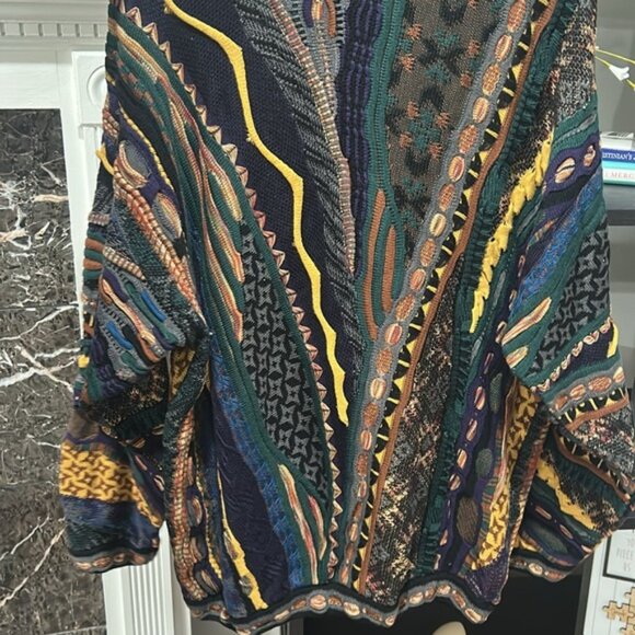 Vintage TUNDRA CANADA Sweater 3D XL Y2K Cosby COOGI - Picture 5 of 8